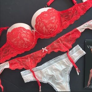 Victoria’s Secret Bra + Garter Set